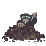 Gif animé taupe bonjour